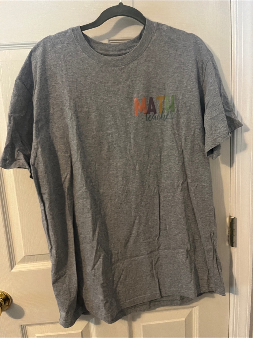 Gray Short-Sleeve Math Teacher Graphic Tee